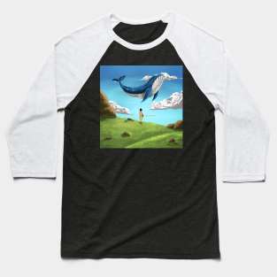 Imaginary Whale Baseball T-Shirt